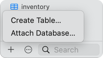 Attach database button